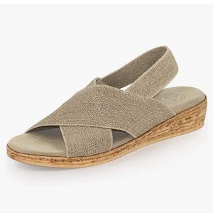 ATLANTIC Sling-back Cork Wedge Sandal by Charleston Shoe Co. size 9